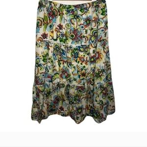 Carefree Floral Midi Hippie Skirt  Women’s Size XL 18-16